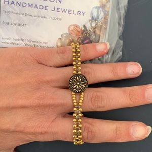 Beaded brand new handmade gold bracelet